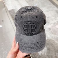 Balenciaga BB Baseball Cap Denim In Grey