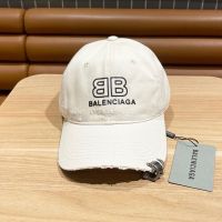 Balenciaga BB Heavy Piercing Cap Cotton In White