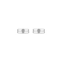 Balenciaga BB Icon Earrings In Silver