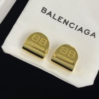 Balenciaga BB Letter Stud Earrings In Gold