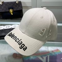 Balenciaga BB Logo Baseball Cap Cotton In Beige