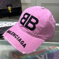 Balenciaga BB Logo Baseball Cap In Pink