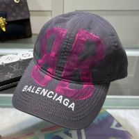 Balenciaga BB Sprayed Cap Cotton In Grey/Pink