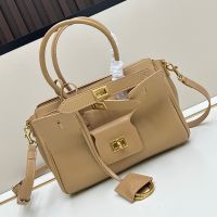Balenciaga Bel Air Carry All Bag In Smooth Calfskin Brown