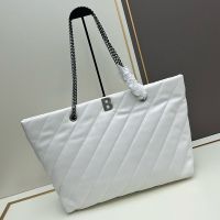 Balenciaga Carry All Crush Tote In Quilted Leather White