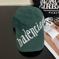 Balenciaga Diagonal Cap Cotton Drill In Green