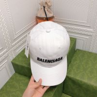 Balenciaga Embroidered Logo Baseball Cap In White