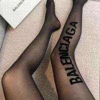 Balenciaga Embroidered Logo Pantyhose In Nylon 2669434