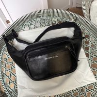 Balenciaga Explorer Beltpack In Waxyskin Black