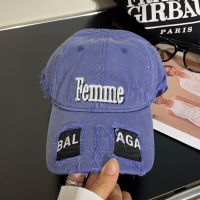Balenciaga Femme Baseball Cap In Blue