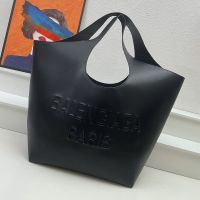 Balenciaga Large Mary Kate Tote In Calfskin Black