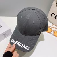 Balenciaga Logo Baseball Cap Cotton In Grey