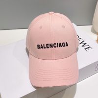 Balenciaga Logo Classic Baseball Cap Cotton In Pink