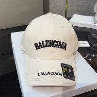 Balenciaga Logo Label Baseball Cap Cotton In White