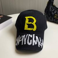 Balenciaga Logo Upcycled Cap In Black