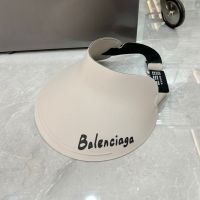 Balenciaga Logo Visors In Nylon Beige