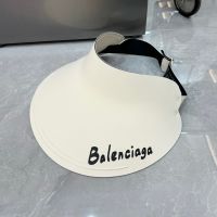 Balenciaga Logo Visors In Nylon White