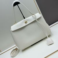 Balenciaga Medium Rodeo Handbag In Smooth Calfskin White/Gold