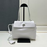 Balenciaga Mini Rodeo Handbag In Smooth Calfskin White