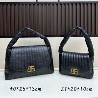 Balenciaga Monaco Shoulder Bag In Quilted Calfskin Black