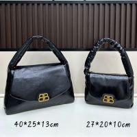 Balenciaga Monaco Shoulder Bag In Smooth Calfskin Black