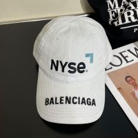 Balenciaga NYSE Logo Embroidered Cap Cotton In White