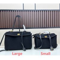 Balenciaga Rodeo Handbag In Suede Black