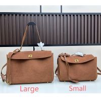 Balenciaga Rodeo Handbag In Suede Brown