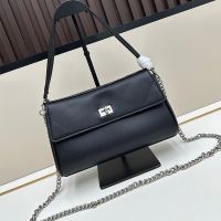 Balenciaga Rodeo Nano Bag With Chain In Smooth Calfskin Black/Silver