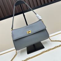 Balenciaga Rodeo Nano Bag With Chain In Smooth Calfskin Grey