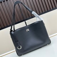 Balenciaga Rodeo Tote In Smooth Calfskin Black