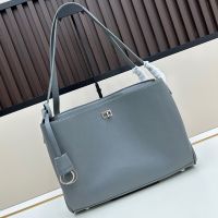 Balenciaga Rodeo Tote In Smooth Calfskin Grey