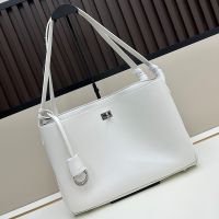 Balenciaga Rodeo Tote In Smooth Calfskin White