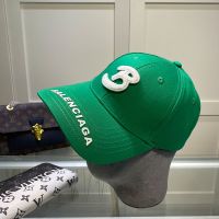 Balenciaga Single B Baseball Cap In Green