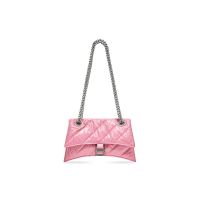 Balenciaga Small Crush Chain Bag In Quilted Crushed Calfskin Pink