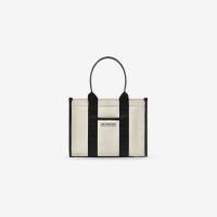 Balenciaga Small Hardware Tote With Strap In Canvas White