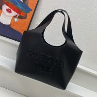 Balenciaga Small Mary Kate Tote In Calfskin Black