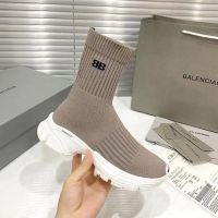 Balenciaga Speed 3.0 Sneakers Unisex High Monocolor Knit Taupe