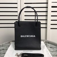 Balenciaga XXS Shopping North South Tote In Calfskin Black