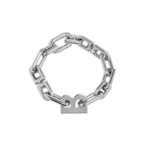 Balenciaga B Chain Thin Bracelet In Silver
