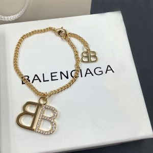 Balenciaga BB 2.0 Rhinestones Bracelet In Gold