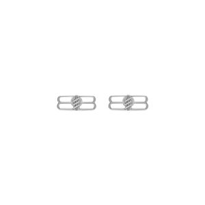 Balenciaga BB Icon Earrings In Silver