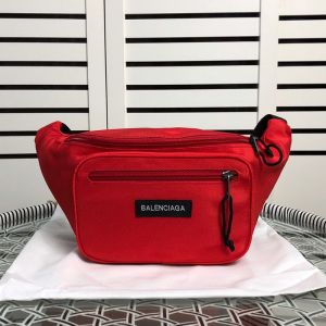 Balenciaga Explorer Beltpack Patched Nylon In Red