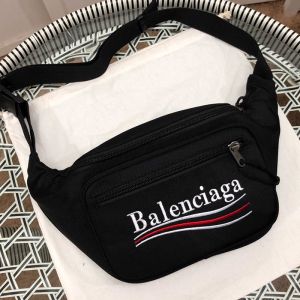 Balenciaga Explorer Beltpack Political Campaign Nylon In Black