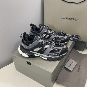 Balenciaga Glow In The Dark Track Sneakers Unisex In Black/Gray