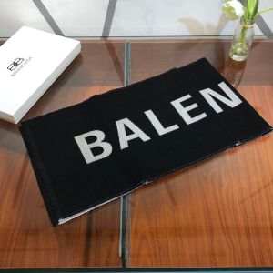 Balenciaga Logo Scarf Cashmere In Black