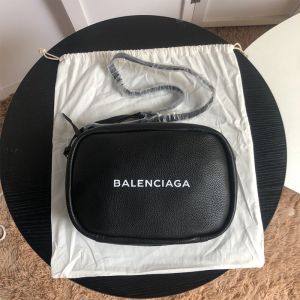 Balenciaga Small Everyday Camera Bag Calfskin In Black