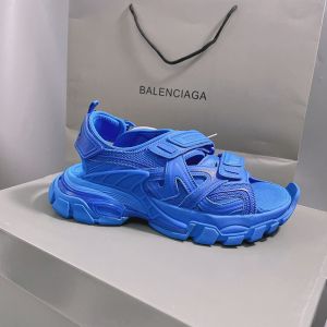 Balenciaga Track Sandals Rubber Unisex In Blue