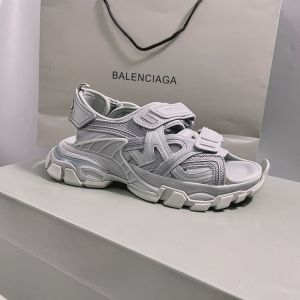 Balenciaga Track Sandals Rubber Unisex In Gray