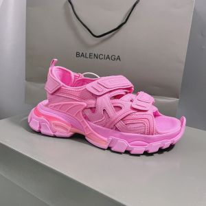 Balenciaga Track Sandals Rubber Unisex In Pink